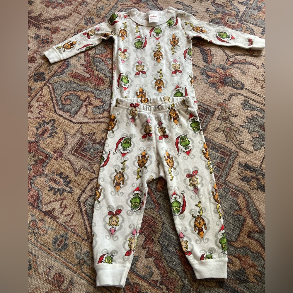 Hanna Andersson Dr. Seuss Grinch Christmas Pajamas, Size 18/24 months